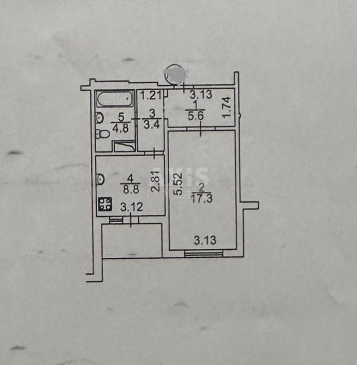 1k apartment vul. Myhajla Maksymovycha 9В7