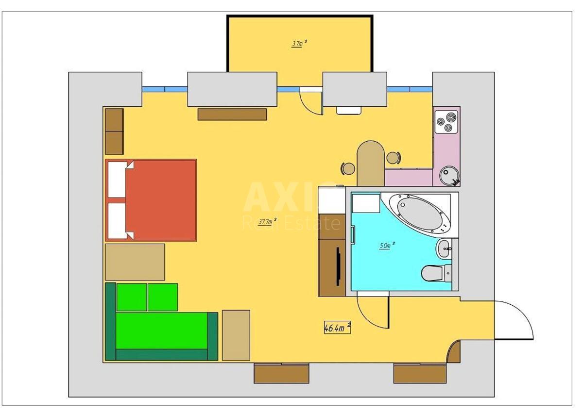 1k apartment vul. Saksagans'kogo 13/426154812