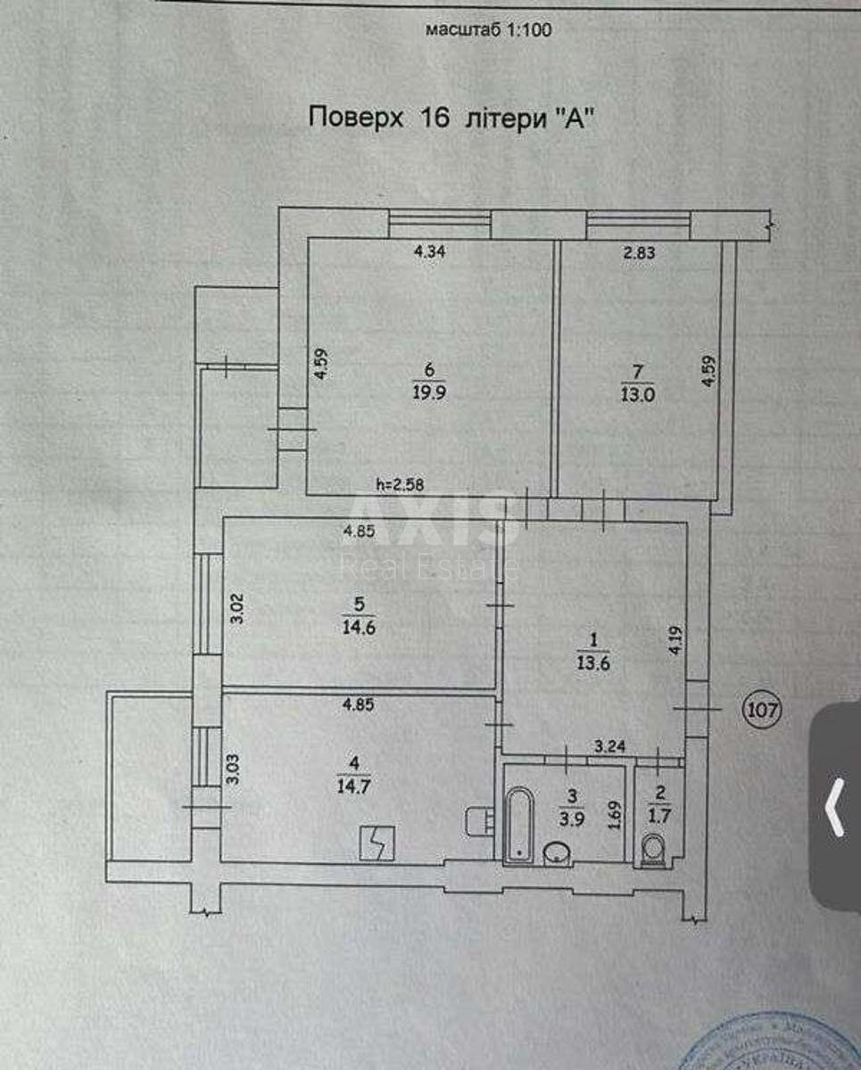 3k apartment vul. Boryspil's'ka 23А10