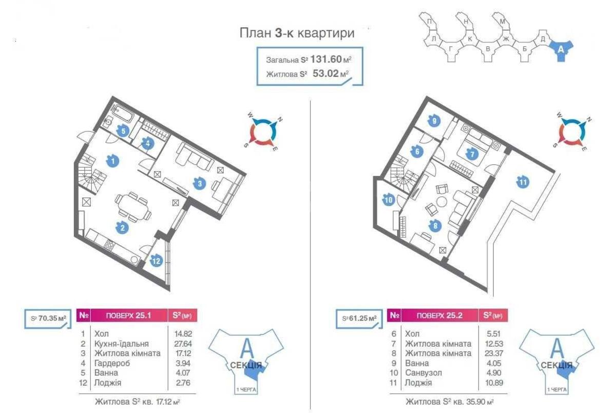 3к квартира ул. Новополевая 217
