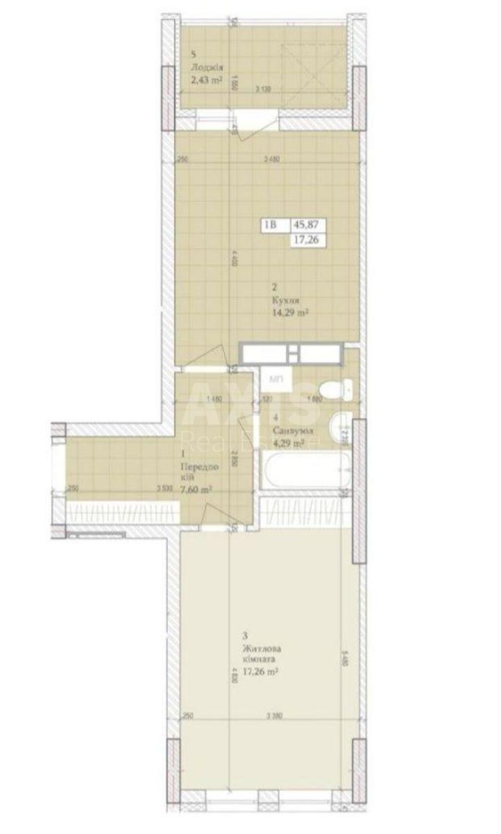 1k apartment vul. Sosjury Volodymyra 63