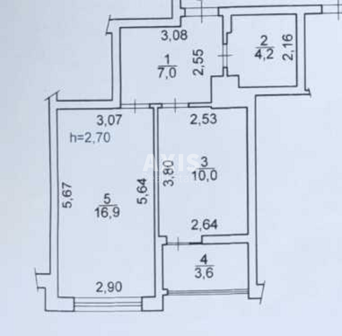 1k apartment vul. Berezhans'ka 153