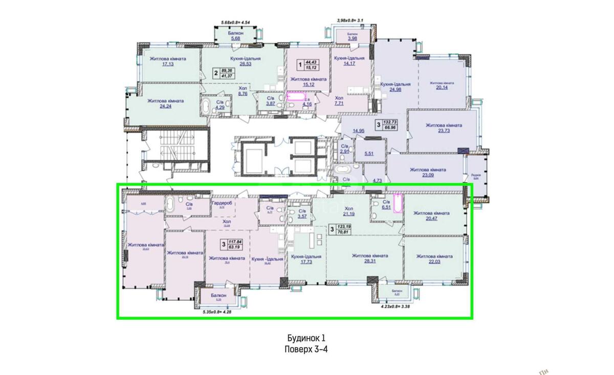2k apartment vul. Dragomyrova Myhajla 7566342