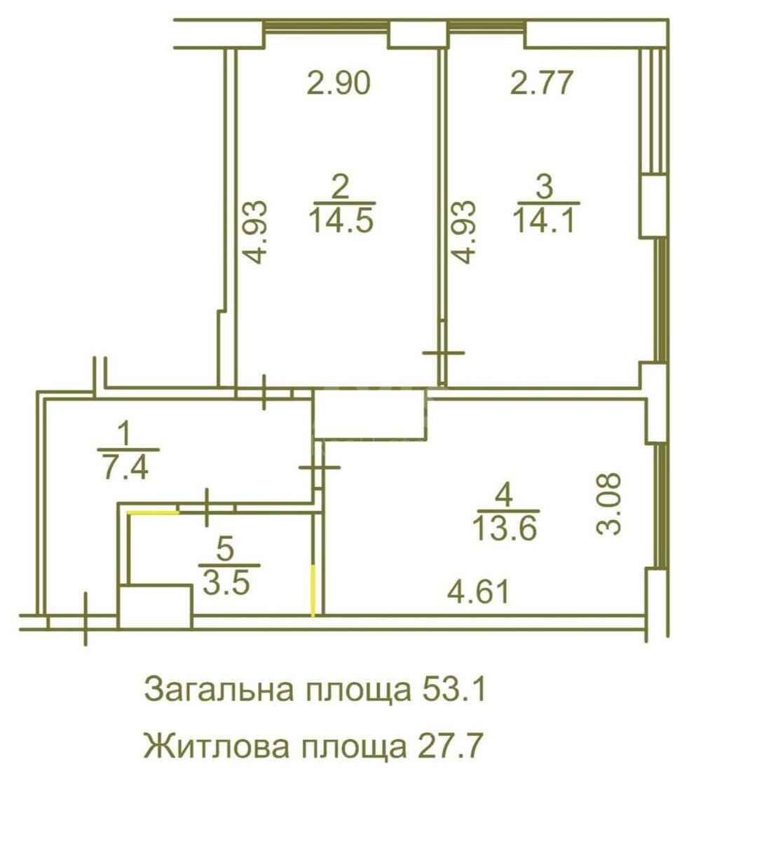 2к квартира пр-т Правды 839