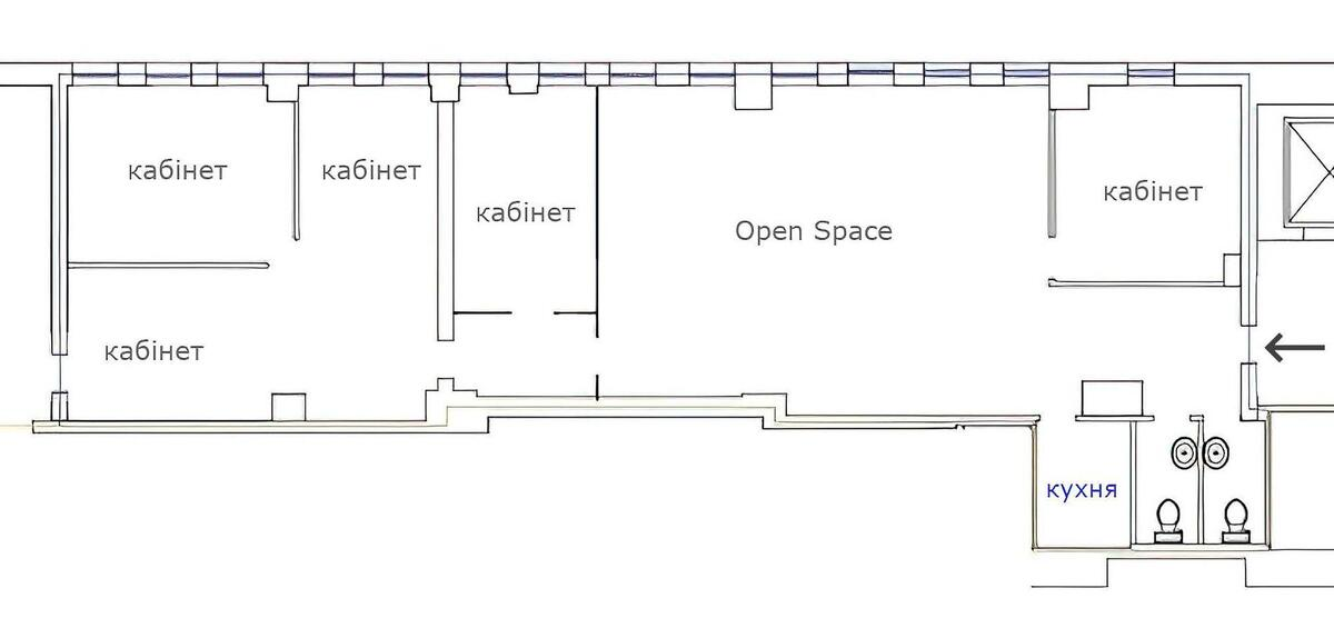 Офис ул. Героев Космоса 4, 165м2580993