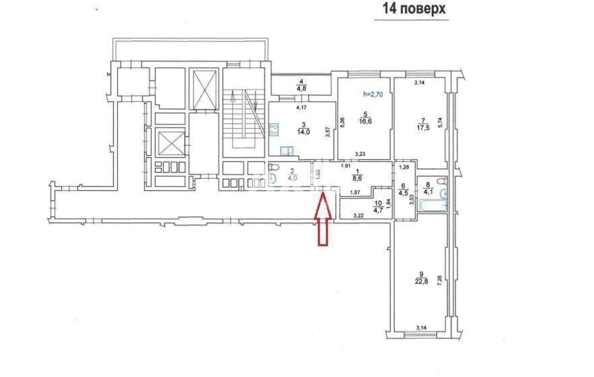 3k apartment vul. Baggovutivs'ka 258