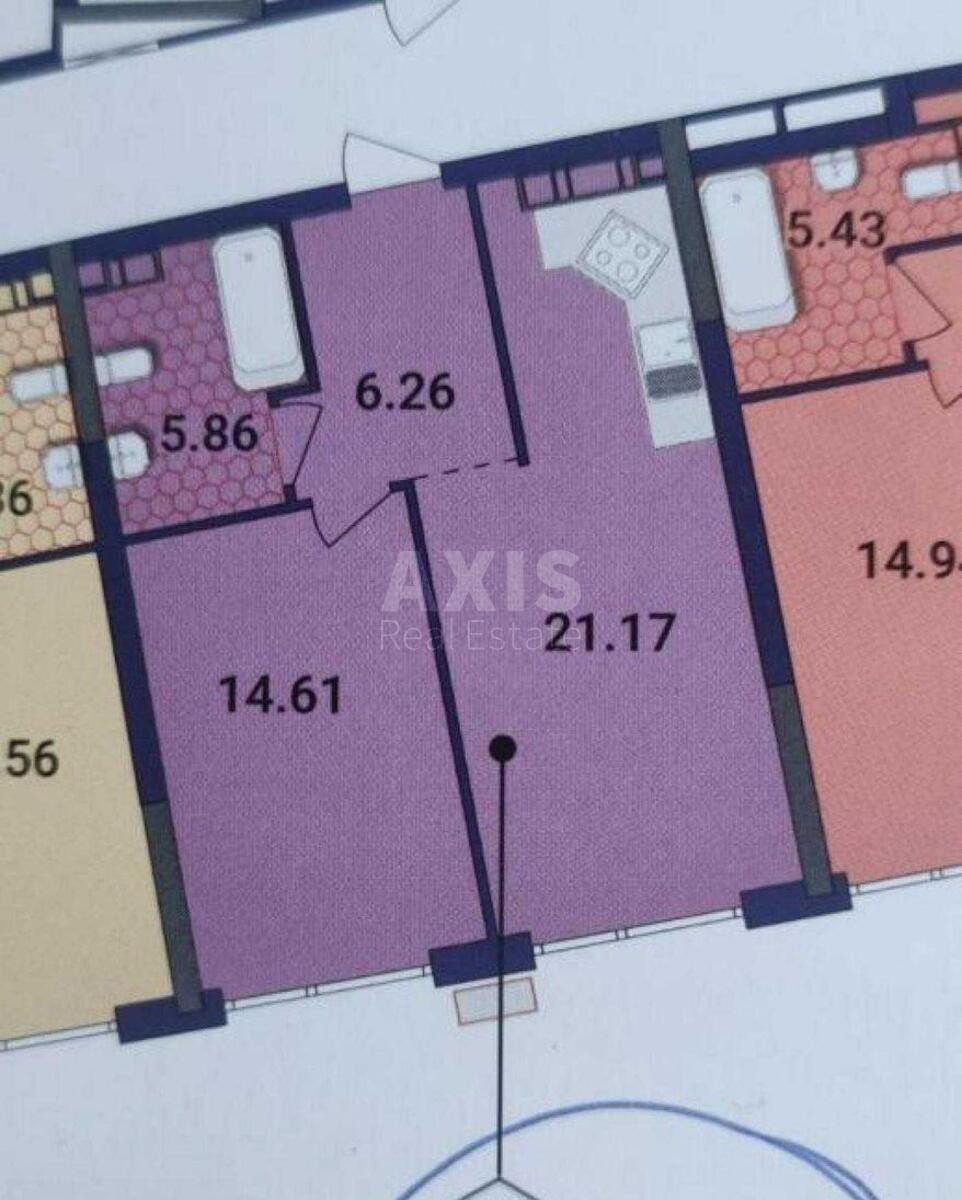 2k apartment nab. Dniprovs'ka 15628792