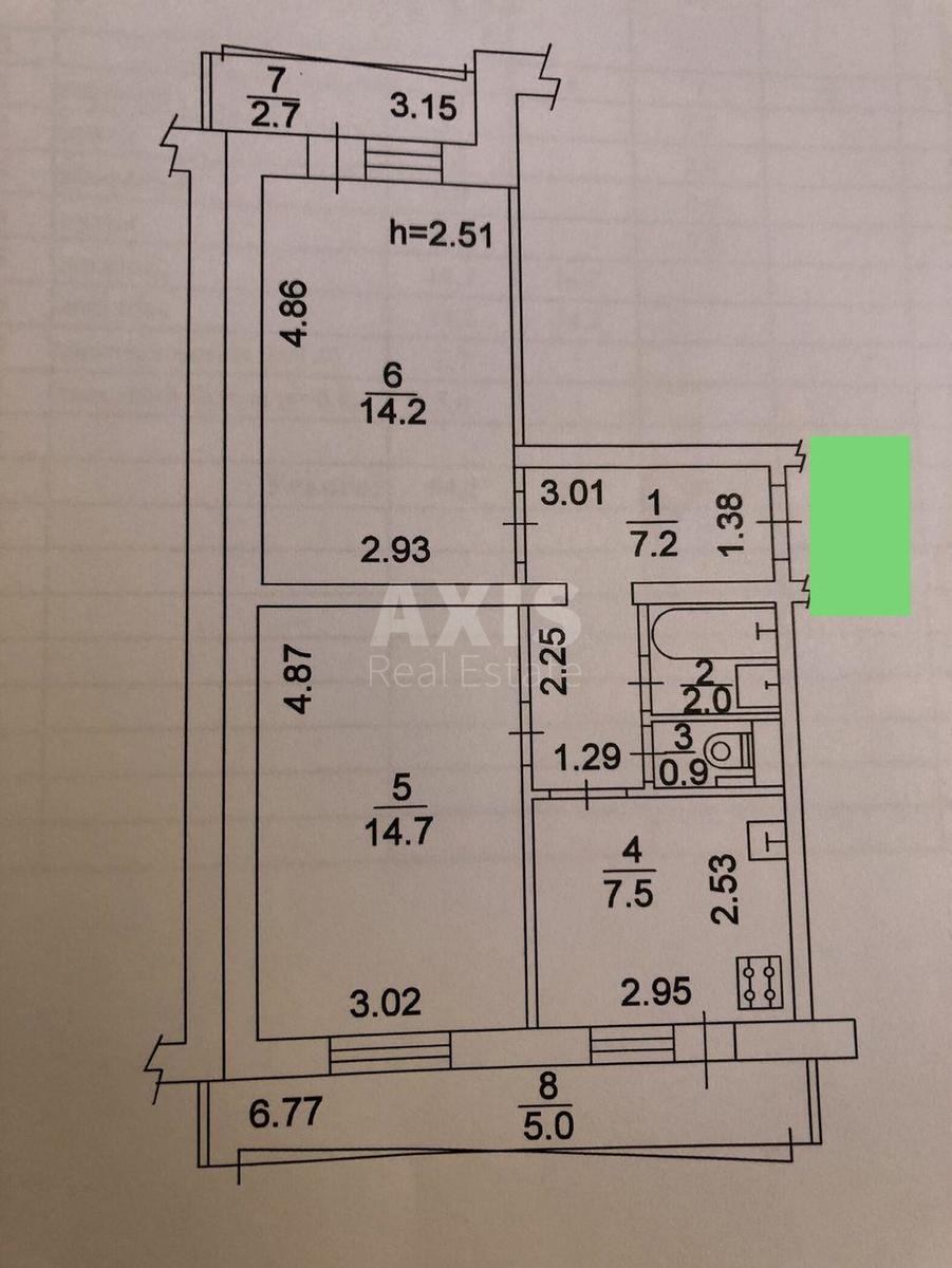 2k apartment pr-t Rokossovs'kogo Marshala 2Б8