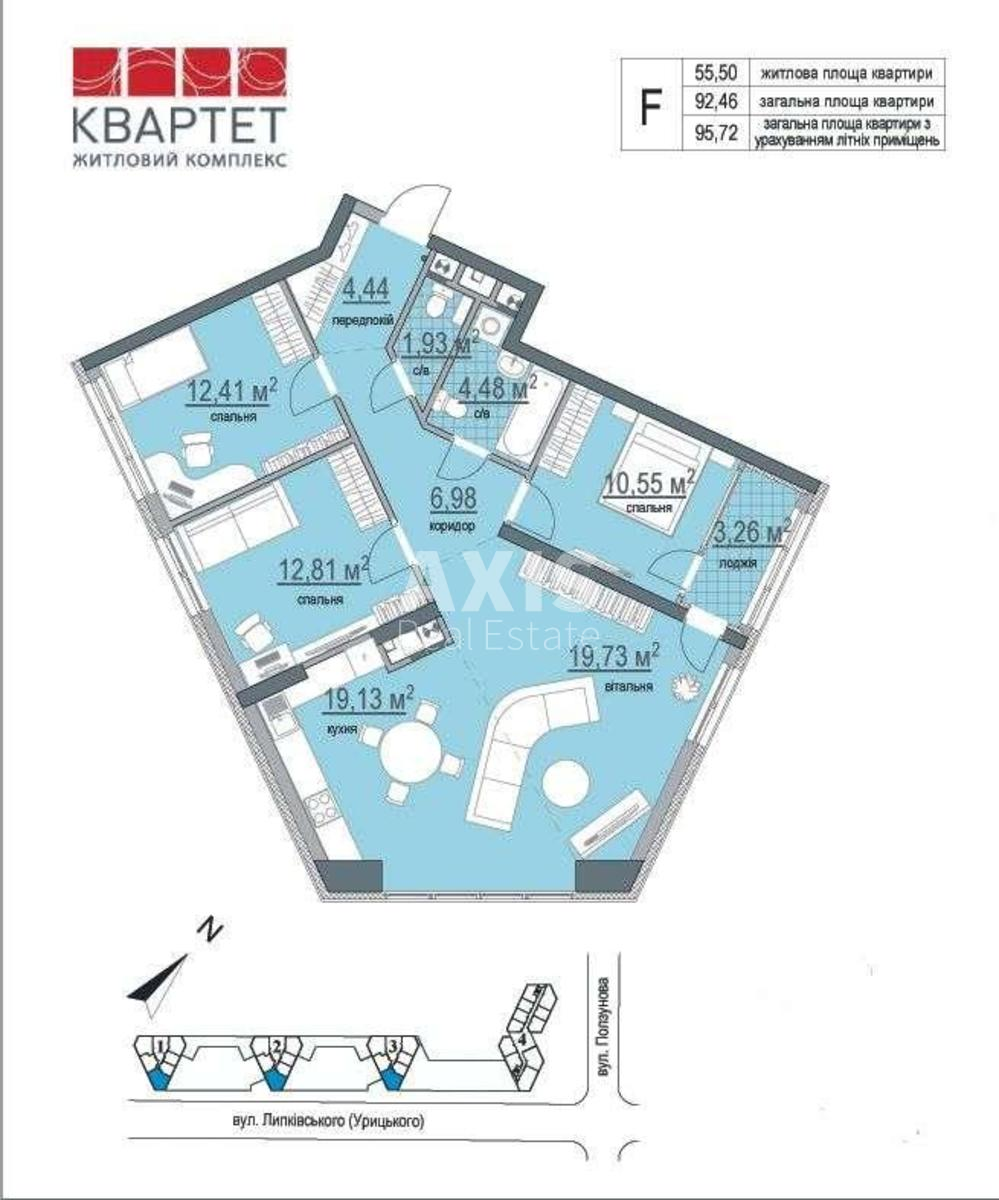 4к квартира ул. Липковского Василия Митрополита 182930511