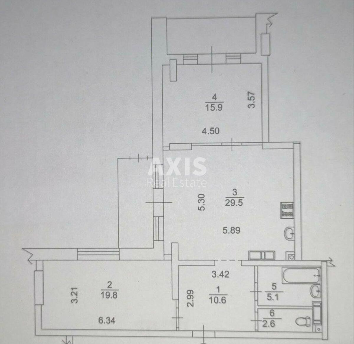 1k apartment vul. Sichovyh Stril'civ 44А5829114