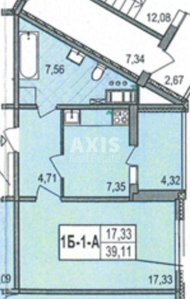 1k apartment vul. Bal'zaka Onore de 86