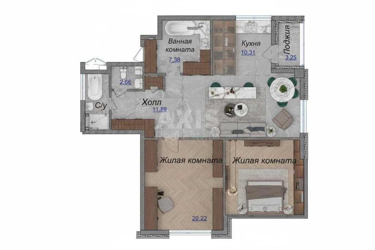 3k apartment vul. Andriya Verkhohlyada 18640893