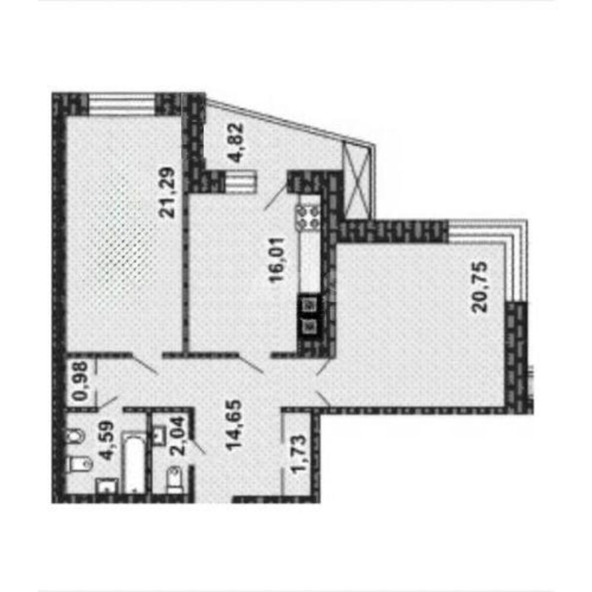 2k apartment vul. Ushyns'kogo 14Б569909