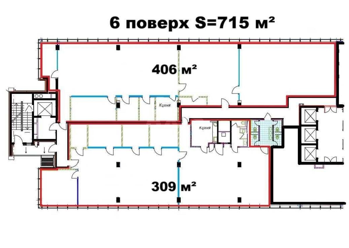 Офис ул. Лейпцигская 15, 715м26