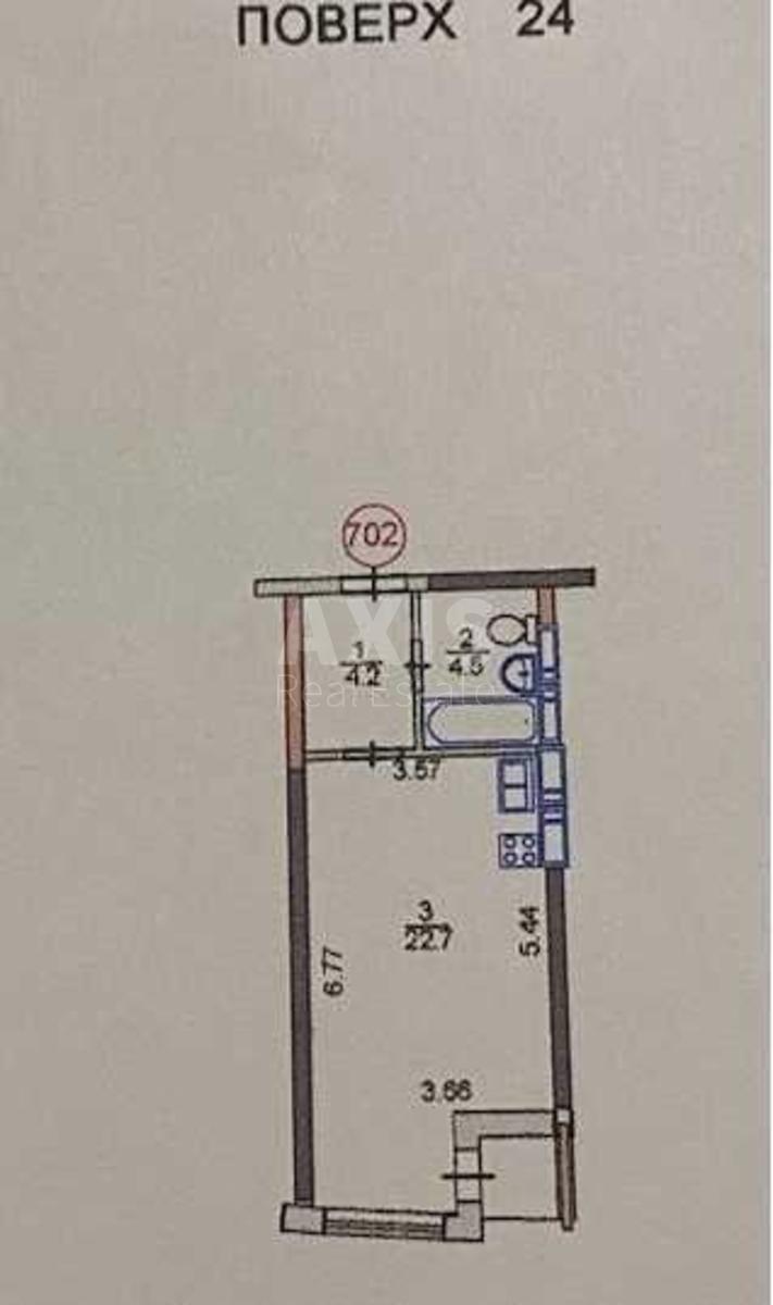 1k apartment vul. Kahovs'ka 603