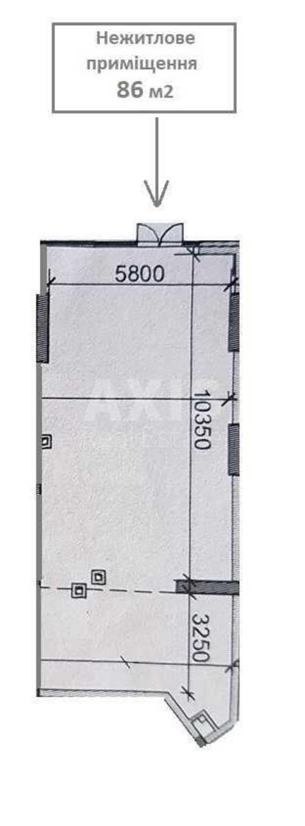 Trade object nab. Dniprovs'ka 15, 86m25