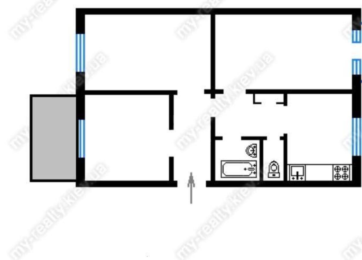 3k apartment vul. Ivana Svitlychnogo 4А14