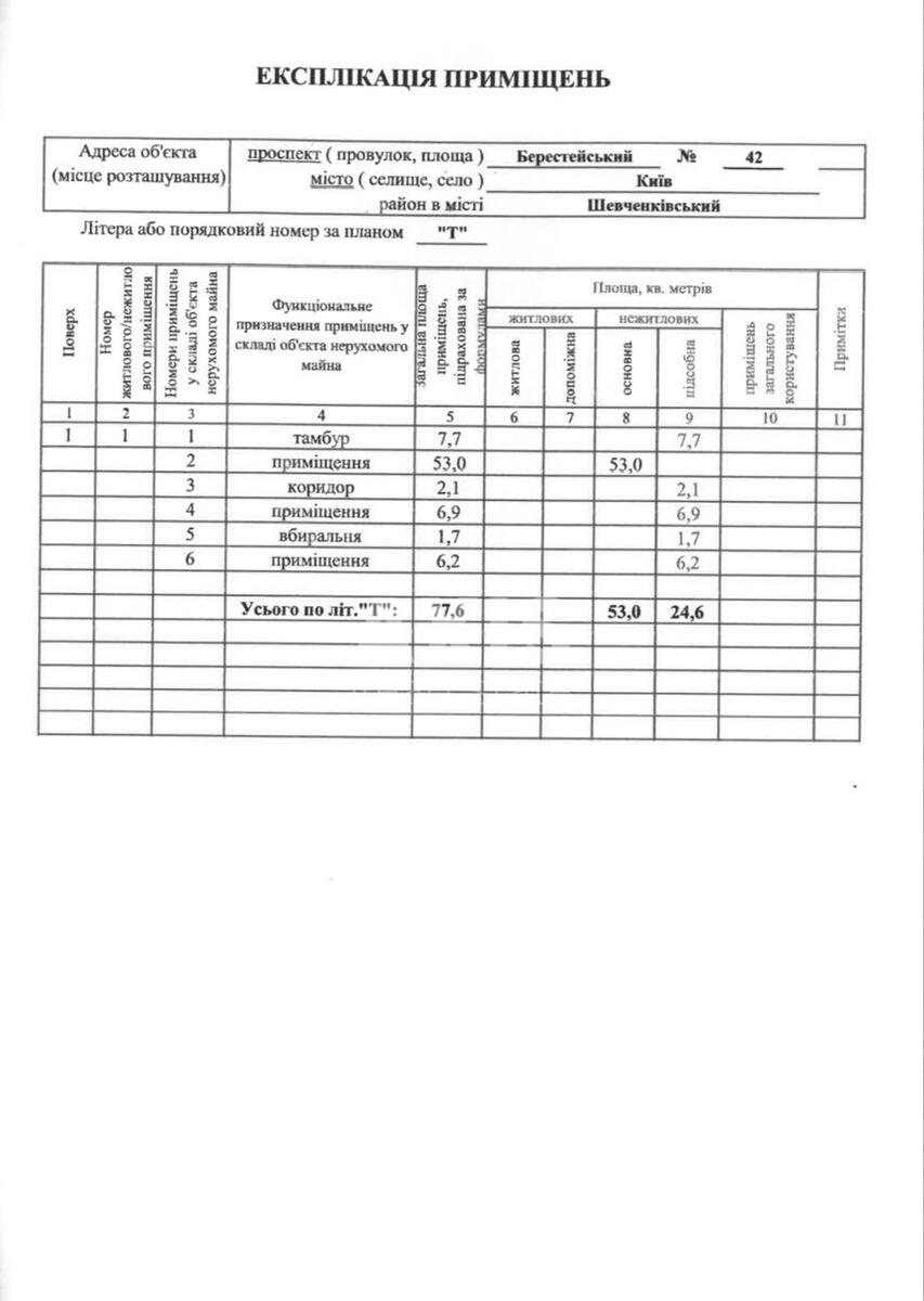 Об'єкт торгівлі пр-т Берестейський 42, 77м26036410