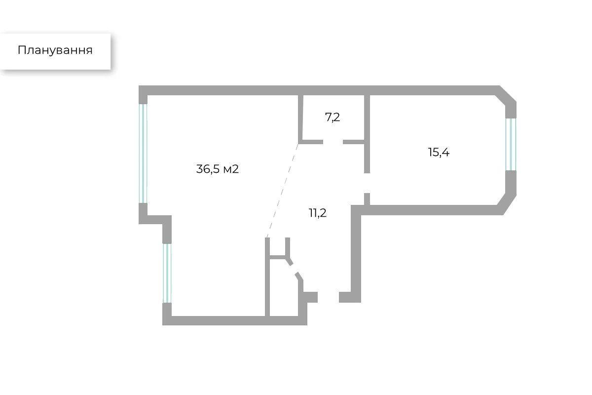 1k apartment vul. Polupanova 1012