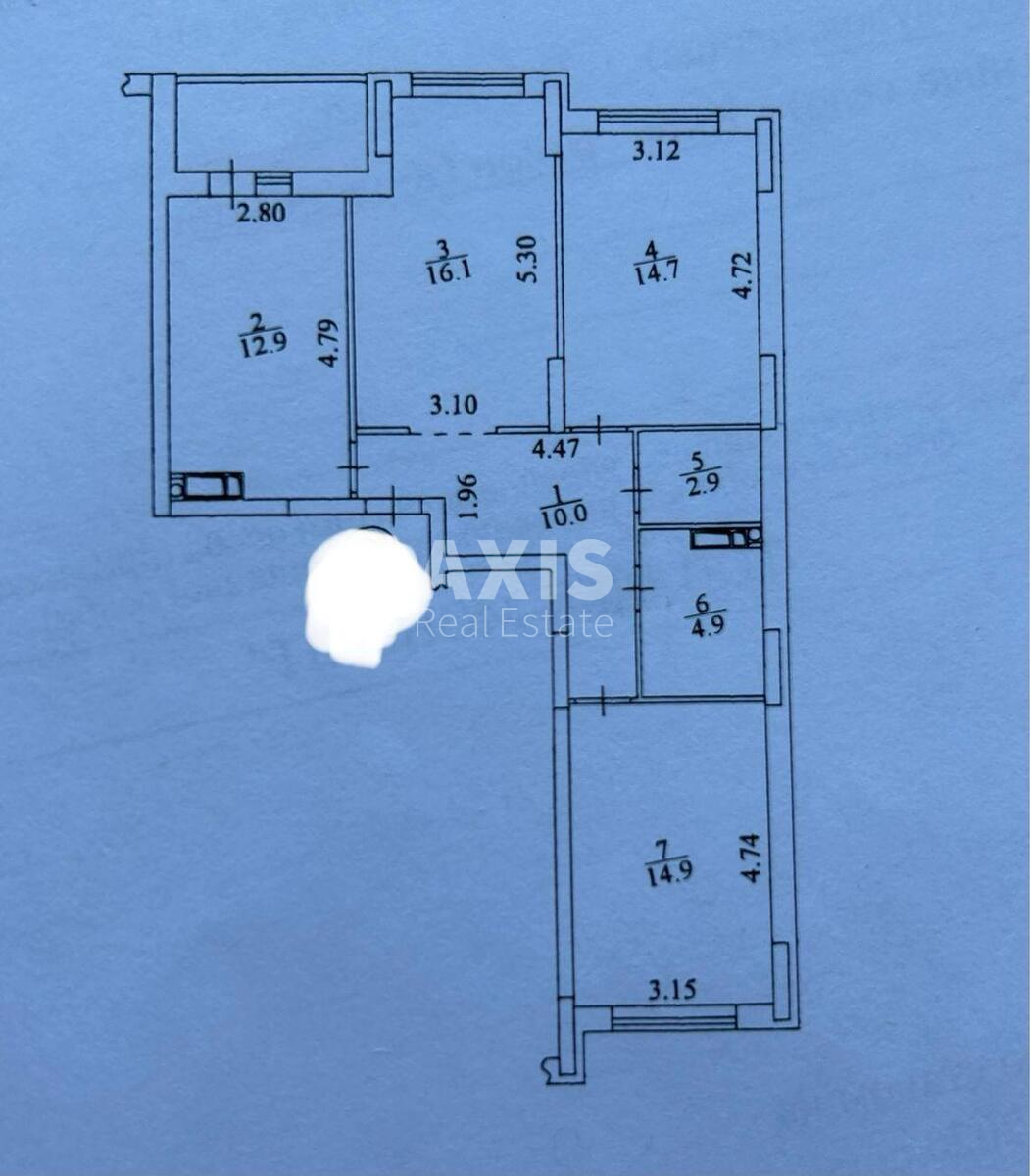 3к квартира пер. Балтийский 3А10