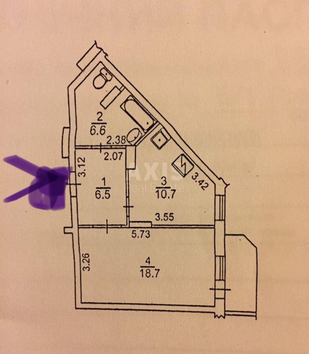 1k apartment vul. Dragomanova 6/17
