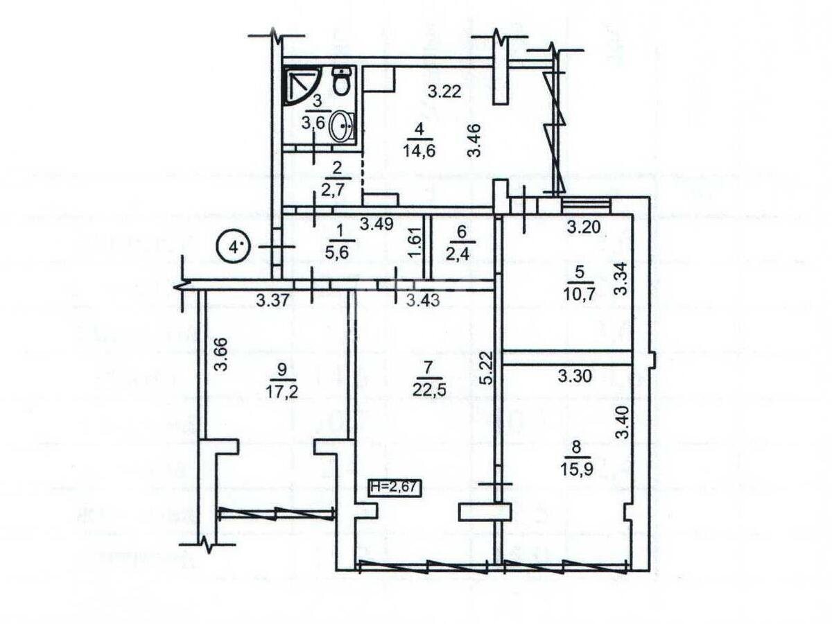 Office vul. Zakrevs'kogo Mykoly 13А, 95m25818111