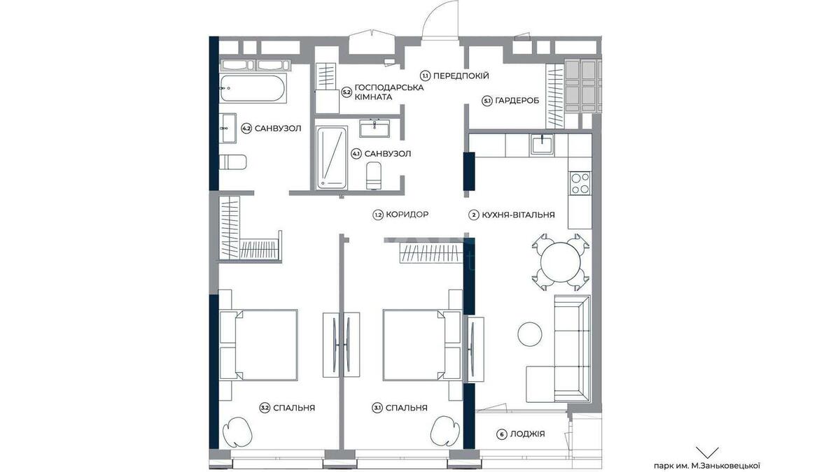 2k apartment vul. Antonovycha 136606342