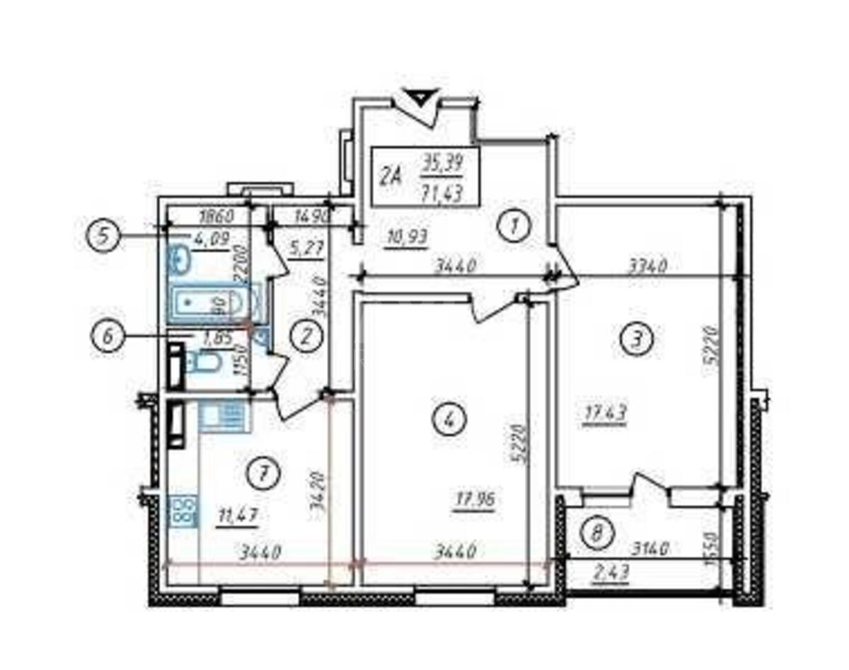 2k apartment vul. Danchenka Sergija 312