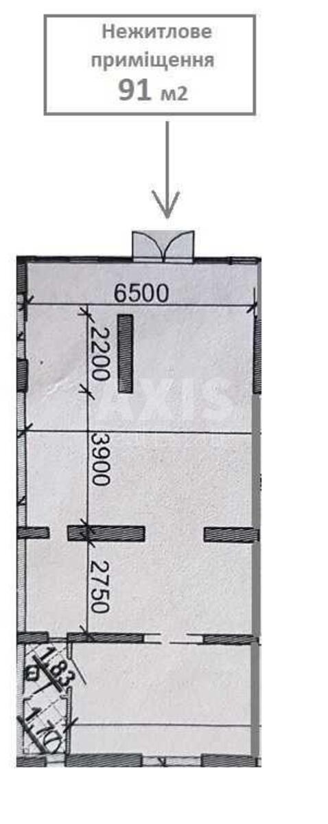 Trade object nab. Dniprovs'ka 15, 91m25