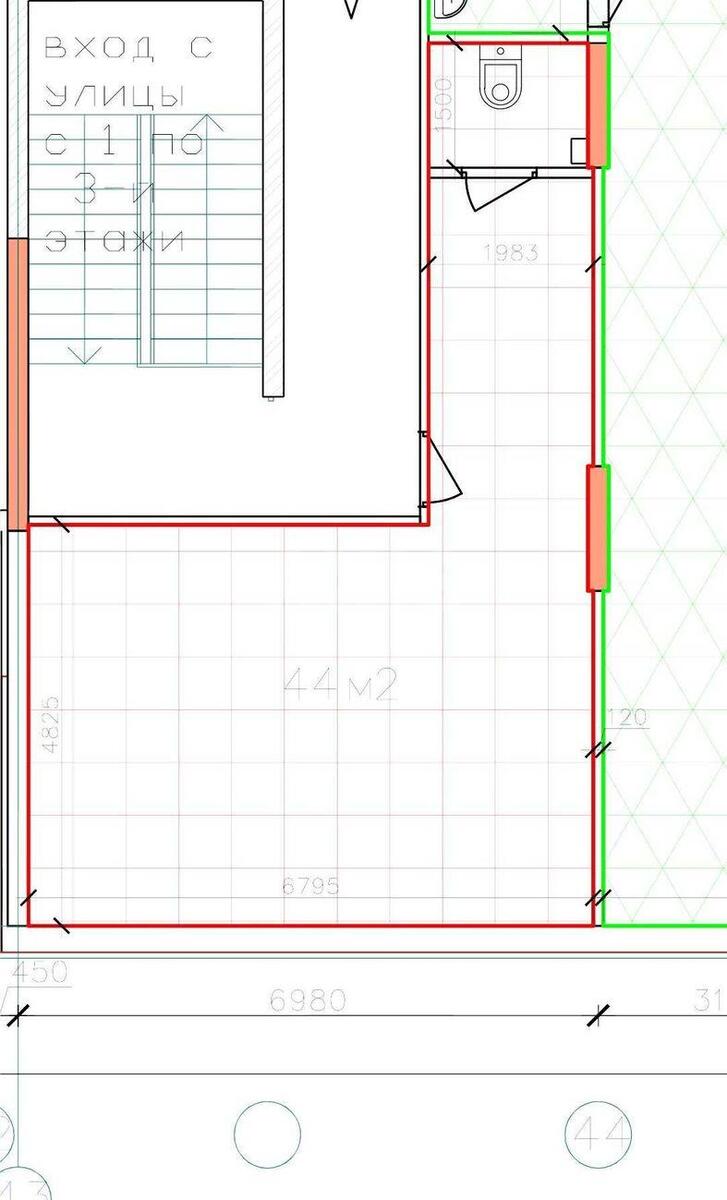Office vul. Danyla Shherbakivs'kogo 52, 44m25
