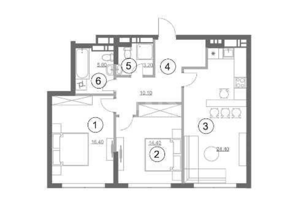 2k apartment vul. Pymonenka Mykoly 219