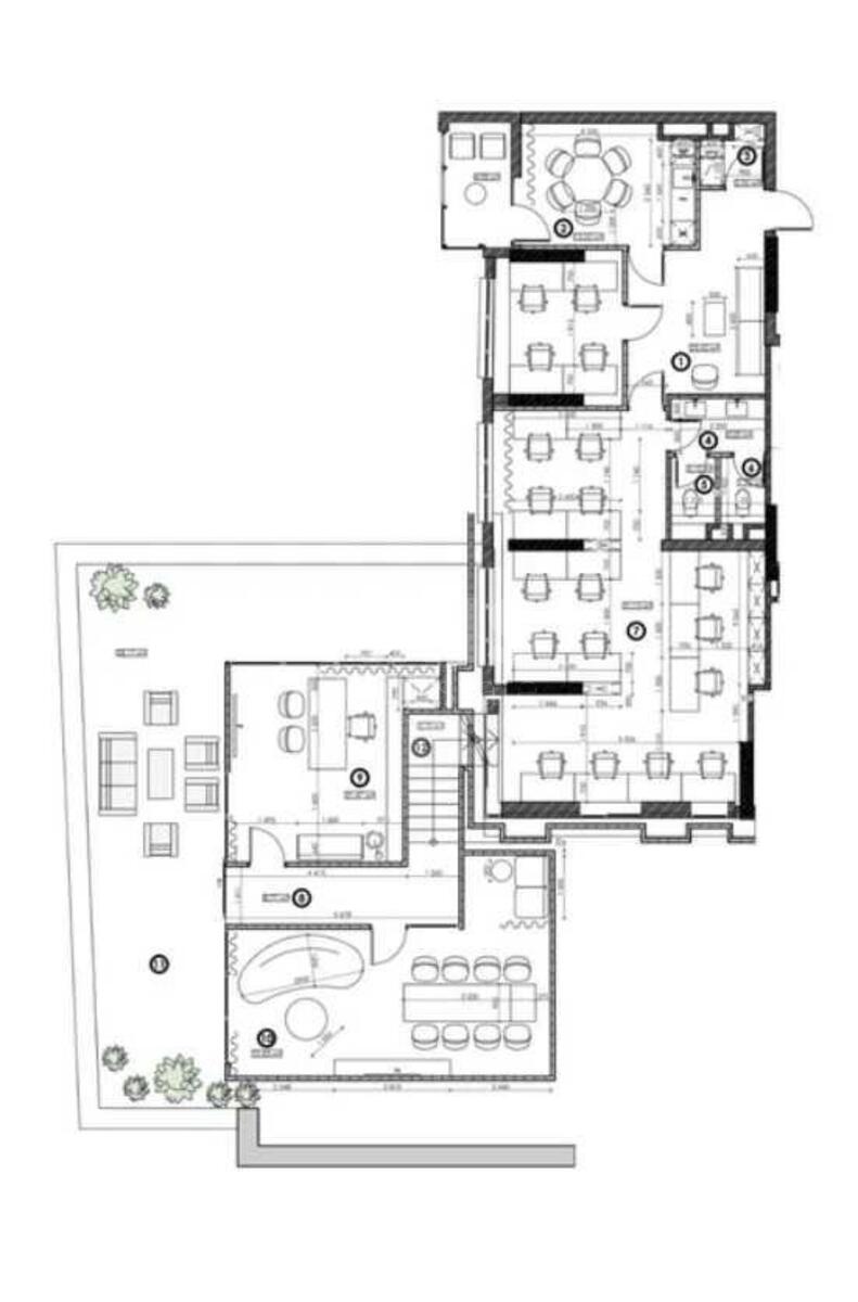 Office vul. Bul'varno-Kudrjavs'ka 15, 170m25
