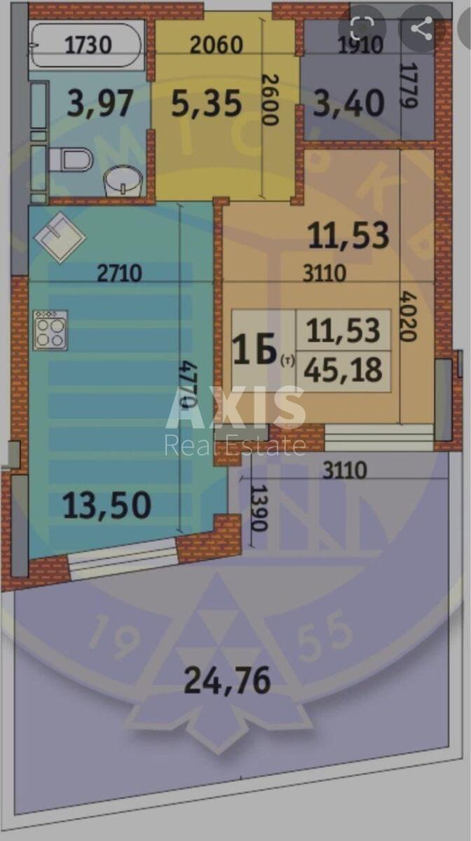 1k apartment vul. Bogatyrs'ka 32501604