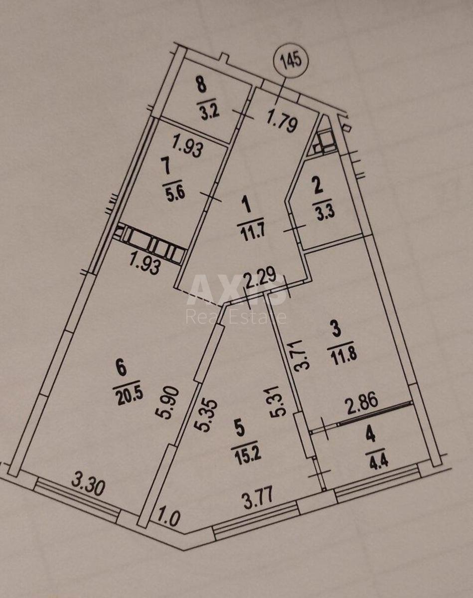 2k apartment vul. Prychal'na 33
