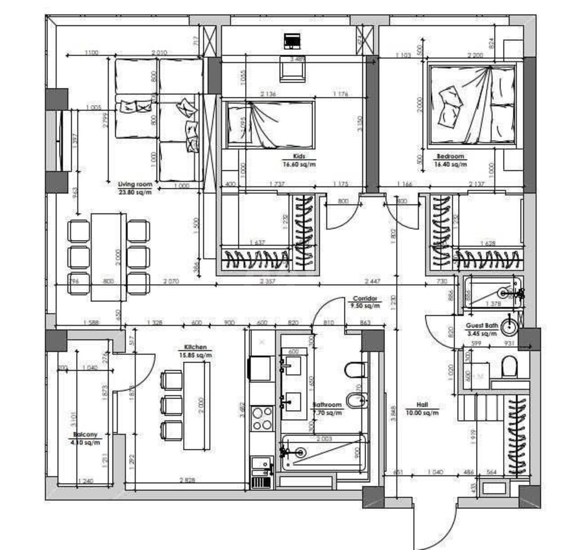 3k apartment vul. Antonovycha 445983216