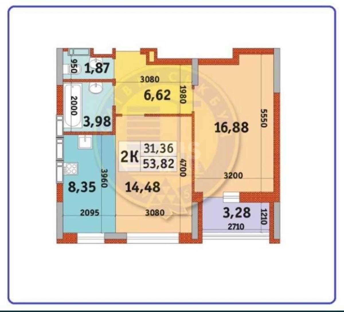 2k apartment vul. Kvitky Cisyk 325