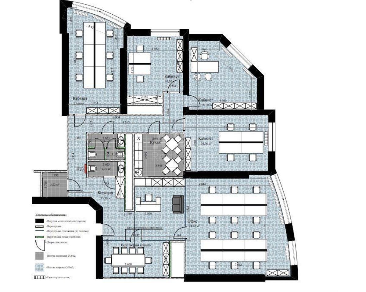Office uzv. Klovs'kyj 7, 228m212