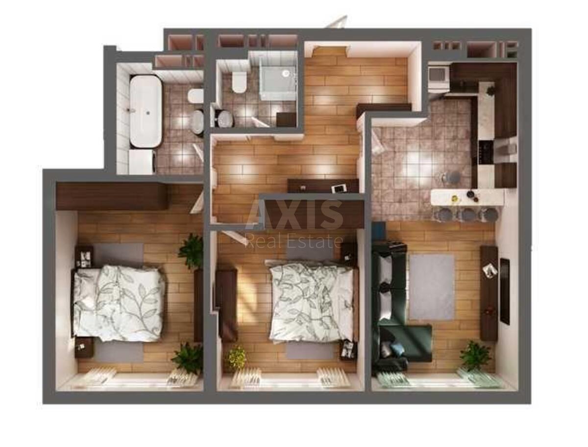 2k apartment vul. Pymonenka Mykoly 218