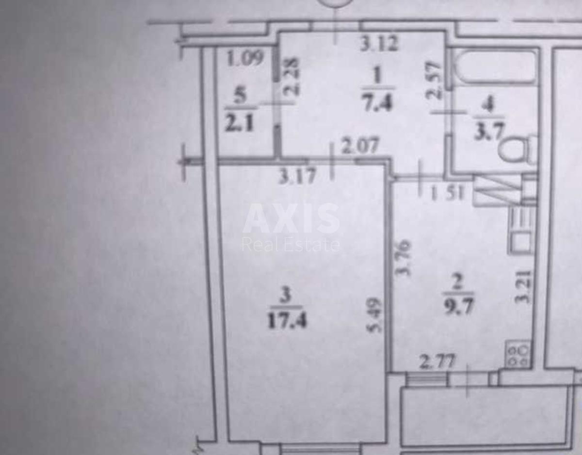 1k apartment vul. Olevs'ka 116
