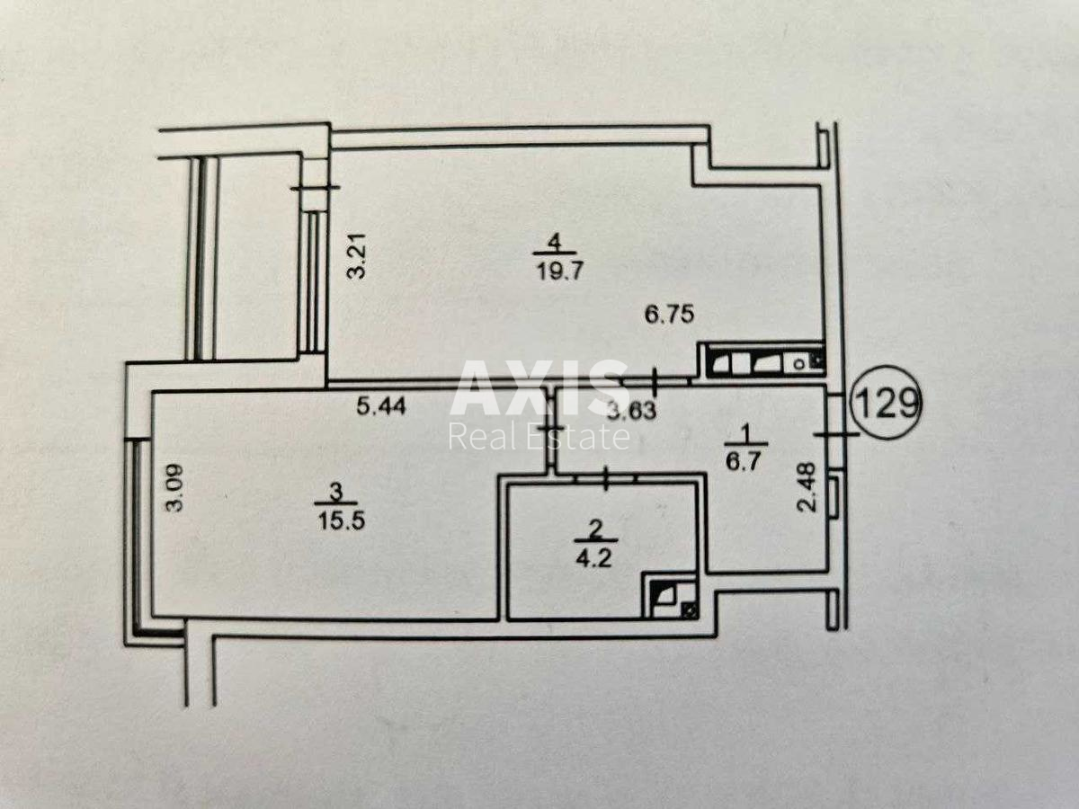 1k apartment vul. Zarichna 3А9