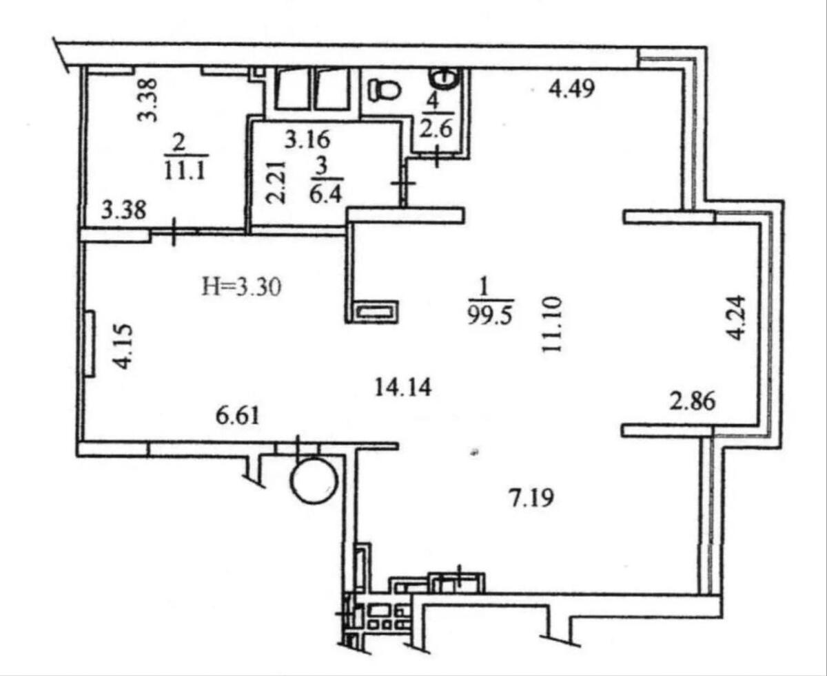 Office pr-t Obolons'kyj 26, 119m2621709