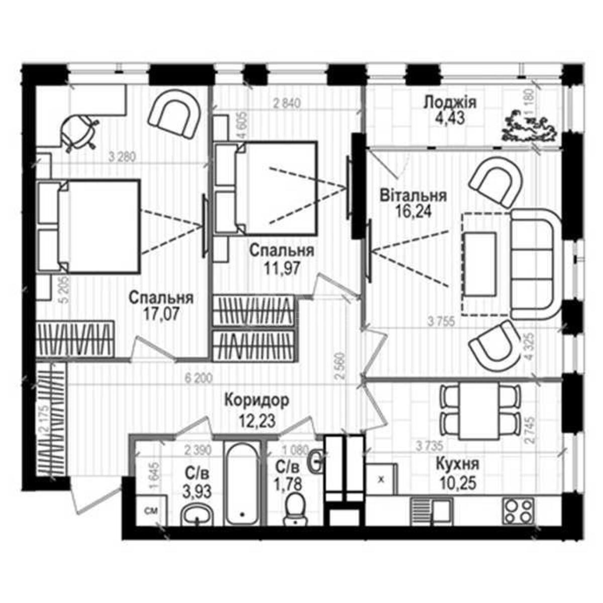 3k apartment pr-t Nauky 588