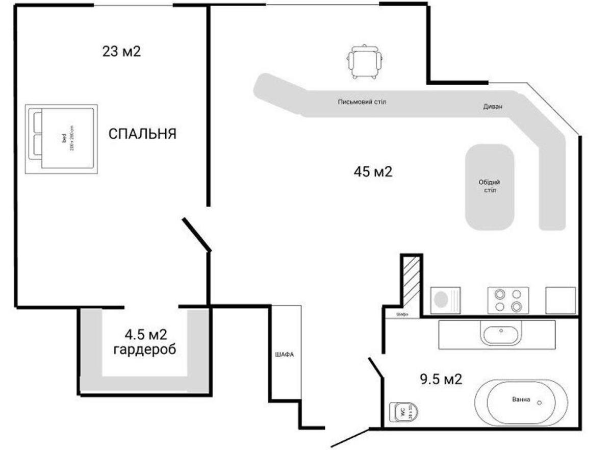 2k apartment vul. Lypkivs'kogo Vasylja Mytropolyta 186