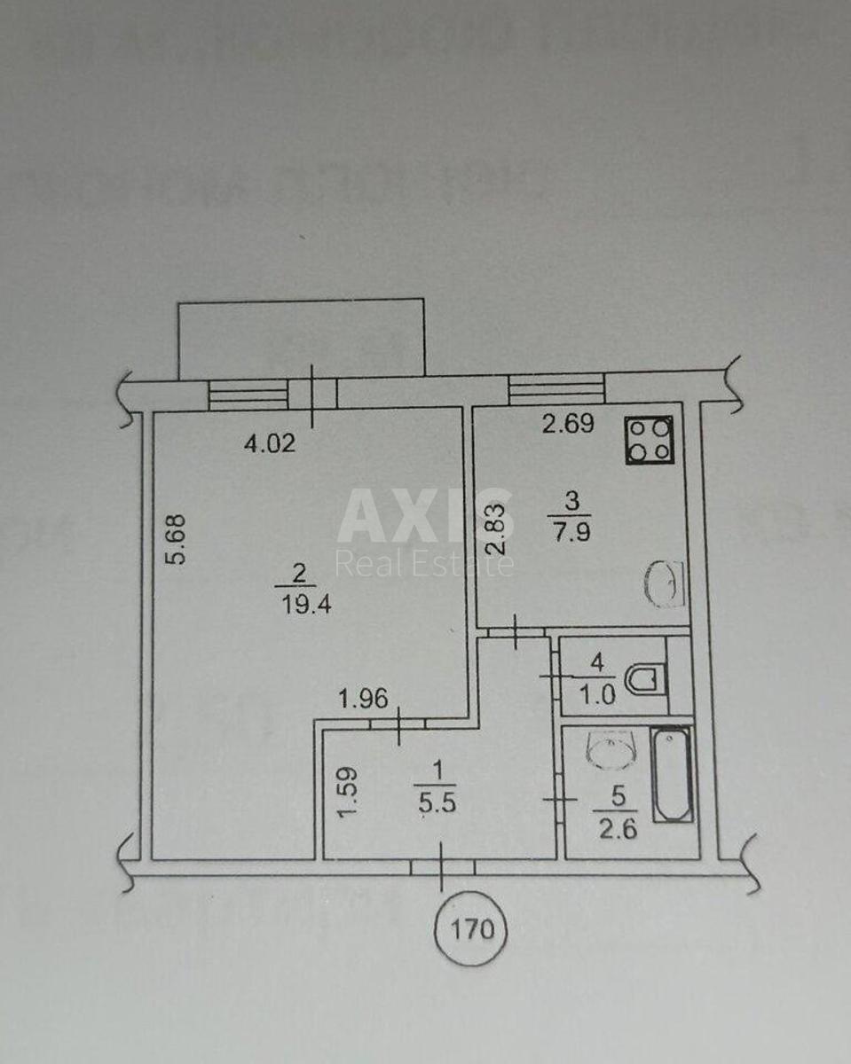 1k apartment vul. Inzhenera Borodina 5Б5