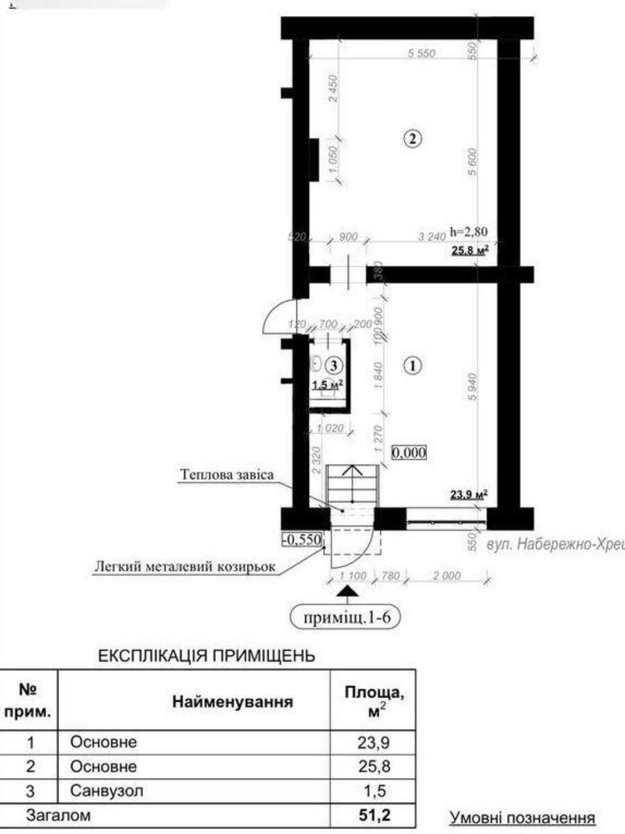 Trade object vul. Naberezhno-Hreshhatyc'ka 23, 51m25946212