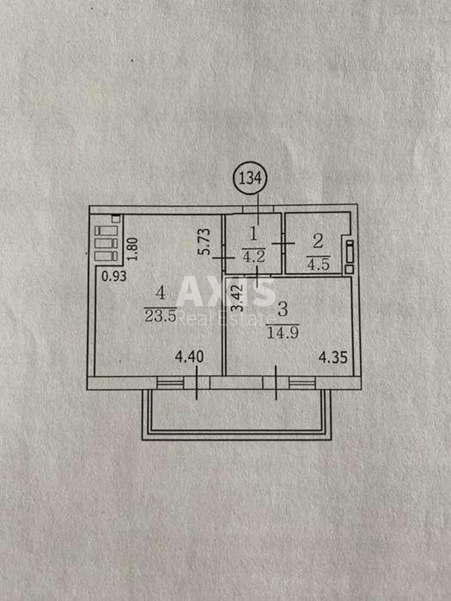 1k apartment bul. Lesi Ukrai'nky 73
