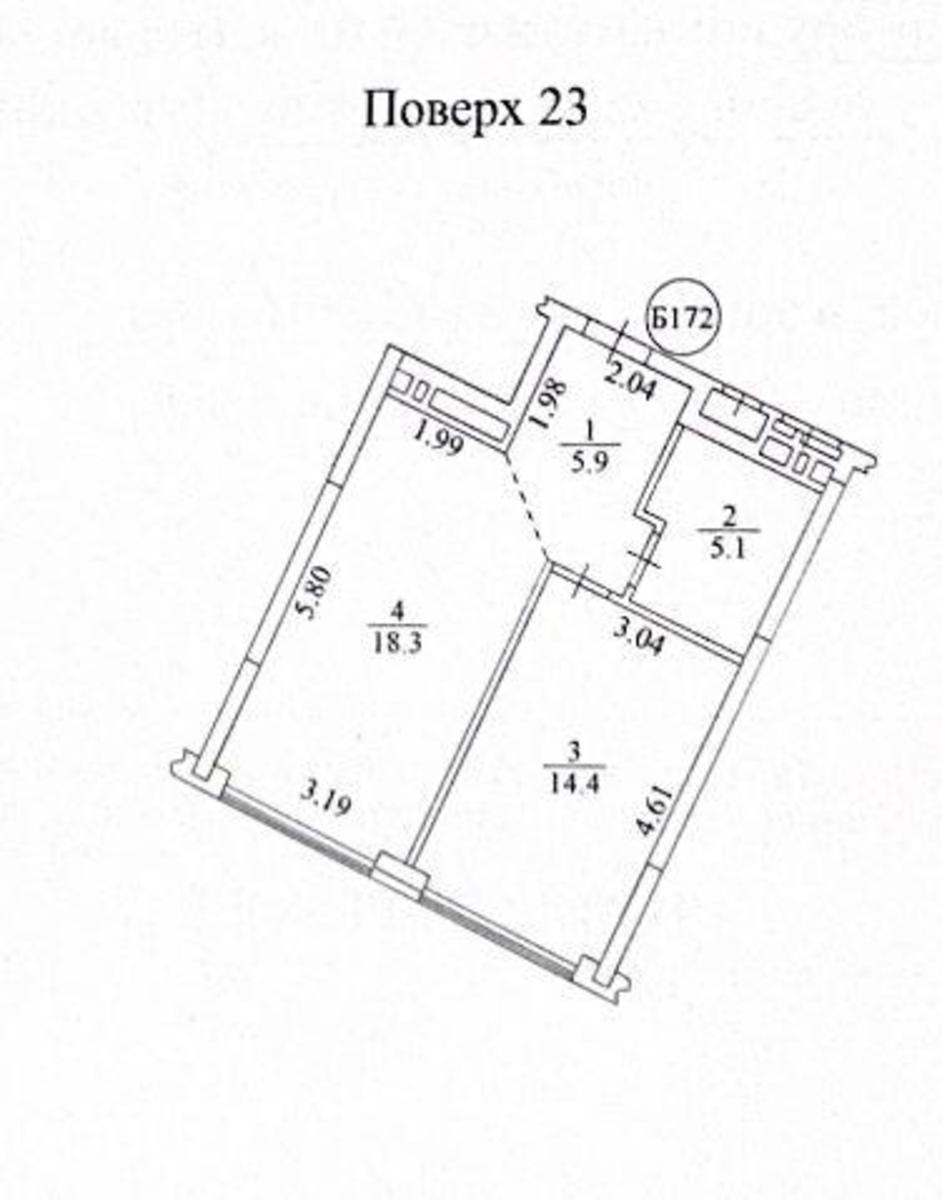 1k apartment vul. Pivnichno-Syrec'ka 17