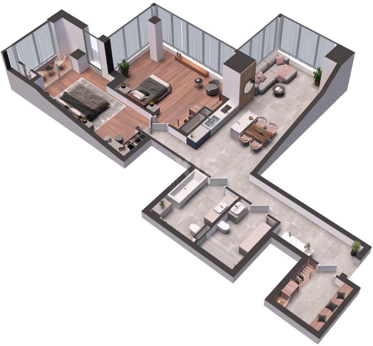 2k apartment vul. Antonovycha 136570474