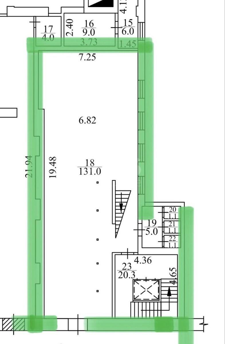 Trade object bul. Shevchenka Tarasa 2/54, 400m25736019
