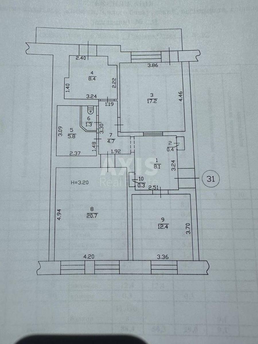 3к квартира ул. Гончара Олеся 6710